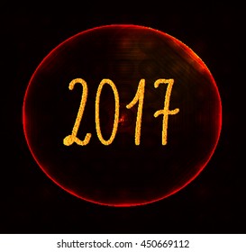 New Year background. Number 2017. Vector illustration.