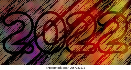 New Year background, number 2022