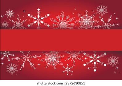 new year background, poster, advertising, new year, christmas, christmas holidays, snowflakes, merry christmas, red new year background