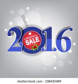 New year background with sale tag vector illustration