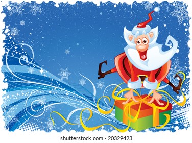New Year background with Santa