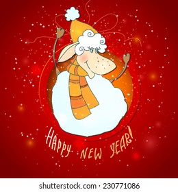 New year background with sheep