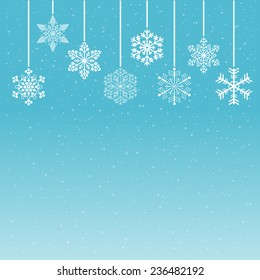 new year background with snowflake, vector version