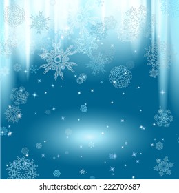 New year background with snowflakes