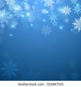 New year background with snowflakes