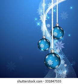 New year background with snowflakes