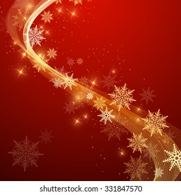 New year background with snowflakes