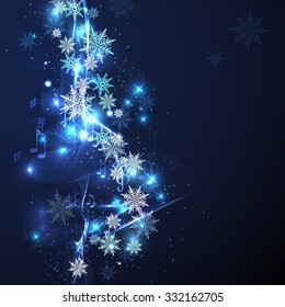 New year background with snowflakes
