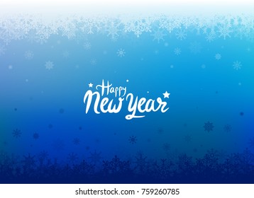 New Year Background with Snowflakes

