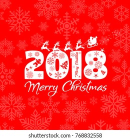 New year background with snowflakes and text
