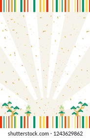 new year background with striped frame