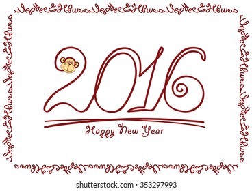 New Year background. Text frame.