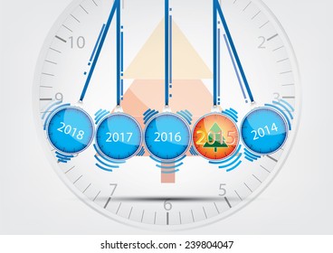 New Year background vector design