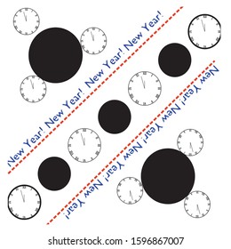 new year background wallpapers: clock seamless pattern