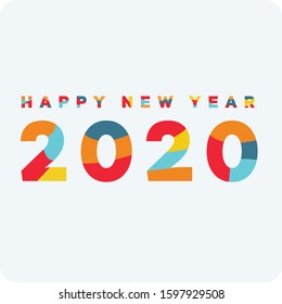 New Year background wallpapers: colorful 2020 font