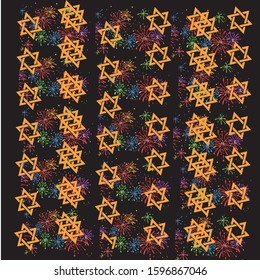 new year background wallpapers: david starts seamless pattern