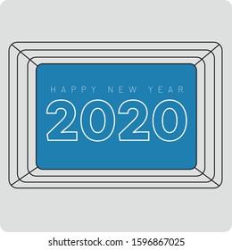 new year background wallpapers: happy new year 2020 with blue background