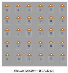 New Year background wallpapers: house seamless pattern