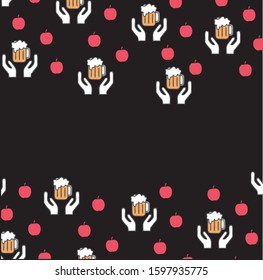 New Year background wallpapers: red lychee and yellow beer