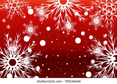 New Year background. White snowflakes, vector illustration. Mery Christmas and Hapy New year theme.