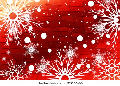 New Year background. White snowflakes, vector illustration. Mery Christmas and Hapy New year theme.