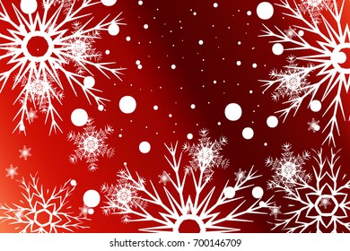 New Year background. White snowflakes, vector illustration. Mery Christmas and Hapy New year theme.