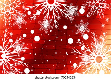 New Year background. White snowflakes, vector illustration. Merry Christmas and Hapy New year theme.