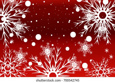 New Year background. White snowflakes, vector illustration. Mery Christmas and Hapy New year theme.