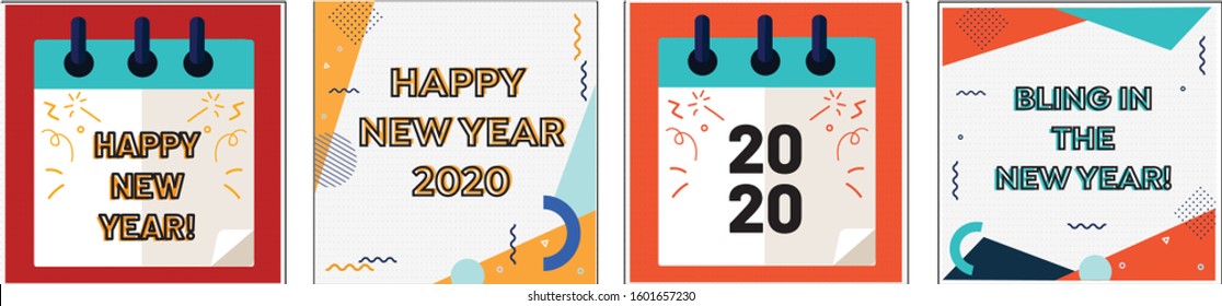 New Year backgrounds wallpapers - 4 wallpapers:  happy new year 2020 calendar and happy new yearelegant desing wallpaper 