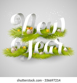 New Year background.Typographic poster.