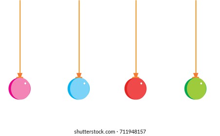 New Year balls. new year toys vector. new year vector