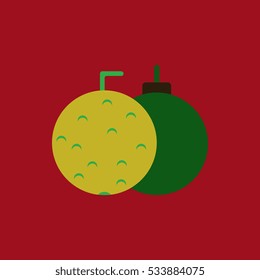 new year balls Vector illustration in flat style Christmas balls