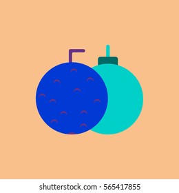 new year balls Vector illustration in flat style Christmas balls