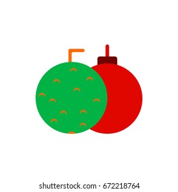 new year balls Vector illustration in flat style Christmas balls