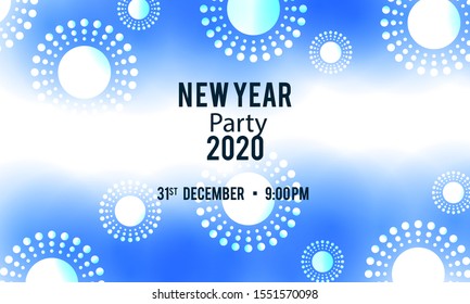 new year banner with awesome pattern background 