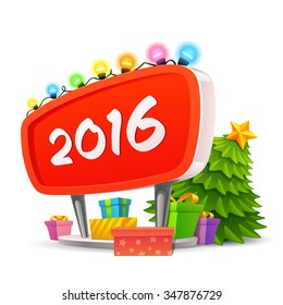 New year banner illustration