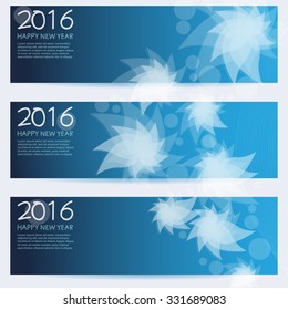 New Year Banner Set  vector design