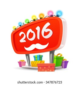New year banner vector illustration