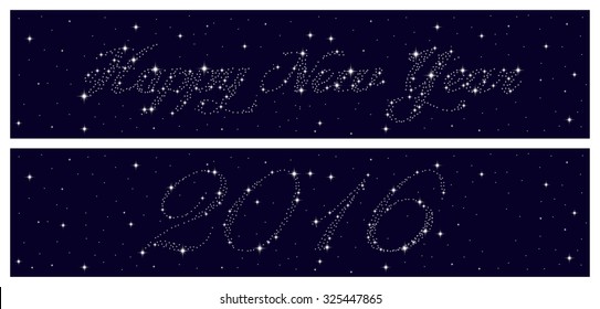 New Year banners