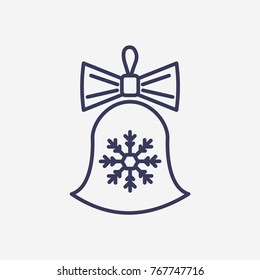 New year bell icon illustration vector symbol