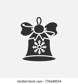 New year bell icon illustration isolated vector sign symbol