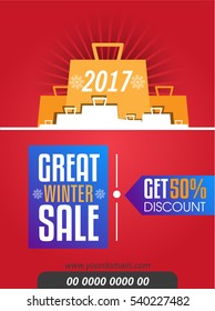 New year big sale flyer, Happy holiday.