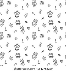 new year black and white seamless pattern. New year background