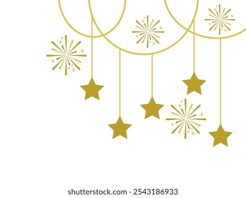 Decoração de plano de fundo da borda do ano novo