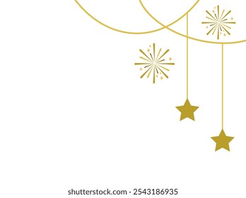 Decoração de plano de fundo da borda do ano novo
