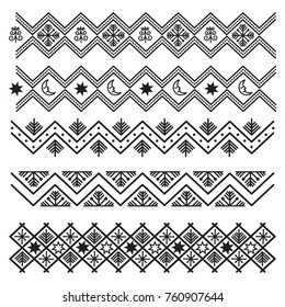 New Year borders made in vector for typographic design. A wonderful template for decorating posters, cards, festive menus, theatrical programs, party announcement, books. Easy to recolor.