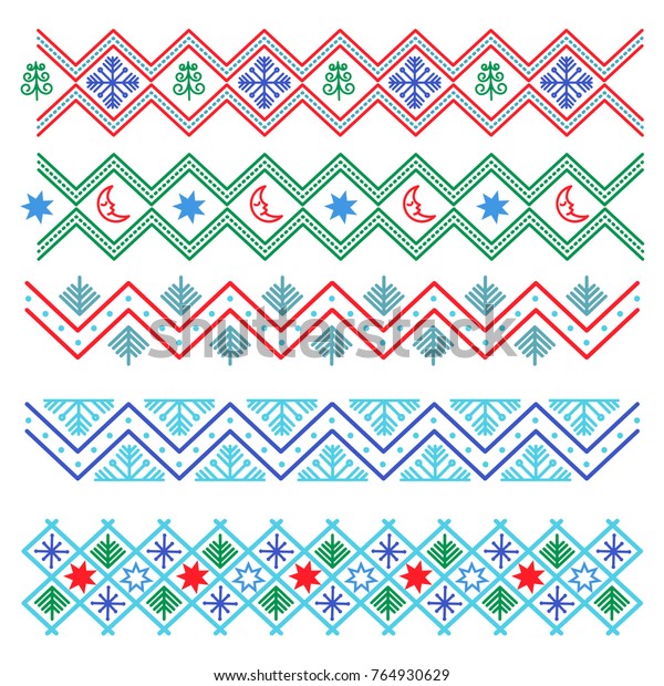 New Year Borders Made Vector Typographic Stock Vector (Royalty Free ...