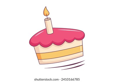 New Year Cake Sticker Design