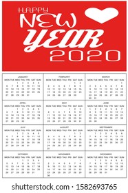 New Year Calander Logo Design In Vector.