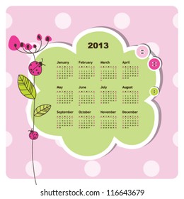 New year calendar 2013